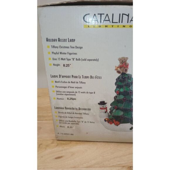 Vintage IOB Catalina holiday accent lamp. Christmas tree, table top, stained gla - Picture 3 of 13